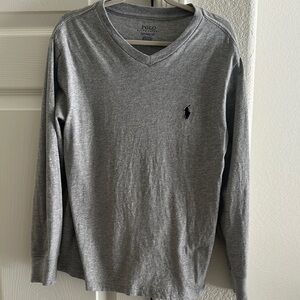 Polo by Ralph Lauren Gray V-Neck Boy’s Shirt